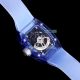Richard mille RM07-02 Blue Transparent Case White Rubber Strap Watch(6)_th.jpg